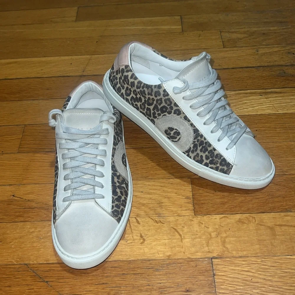 Oliver Cabell Women’s Low 1 Leather Sneakers in Leopard, size 37